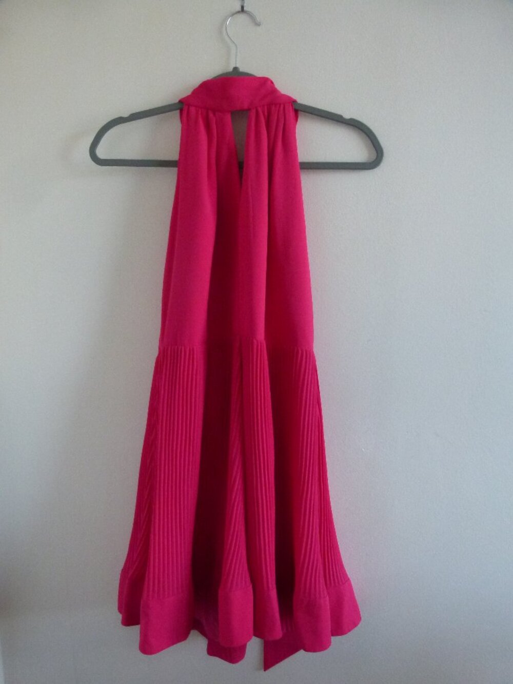 Milly Libby Backless Mini-Dress - Vibrant Pink